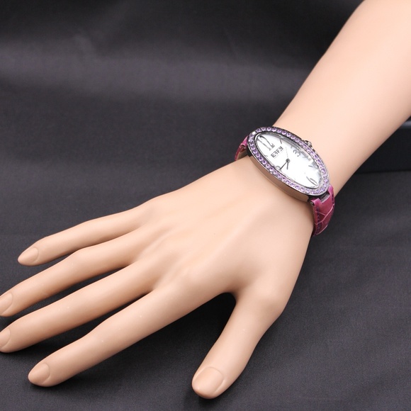 Pink Sapphire Diamond 1.90 Tcw Unisex Luxury Watch main image 5